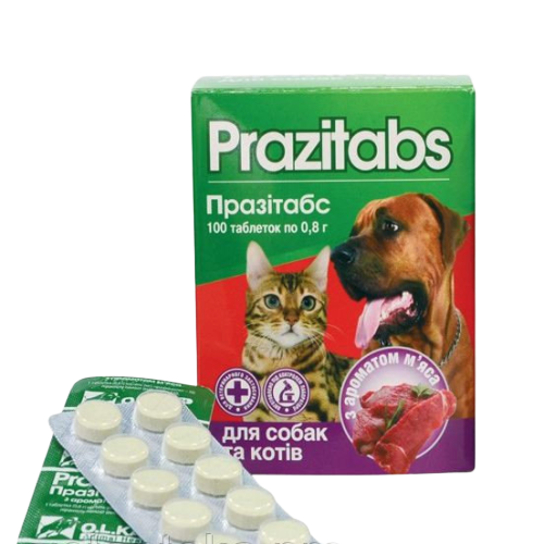 Prazitabs Worming Tablet For Dogs & Cats ( 1 Tablet ) - Mickey's Pets Store