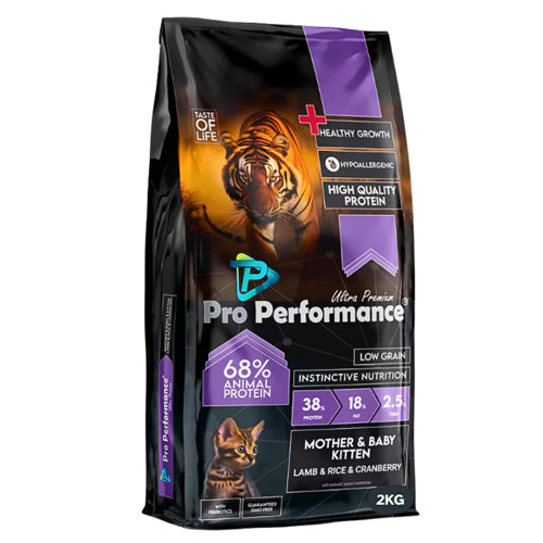 Pro Performance Mother & Baby Kitten Dry Food with Lamb & Rice & Carberry - Mickey's Pets Store