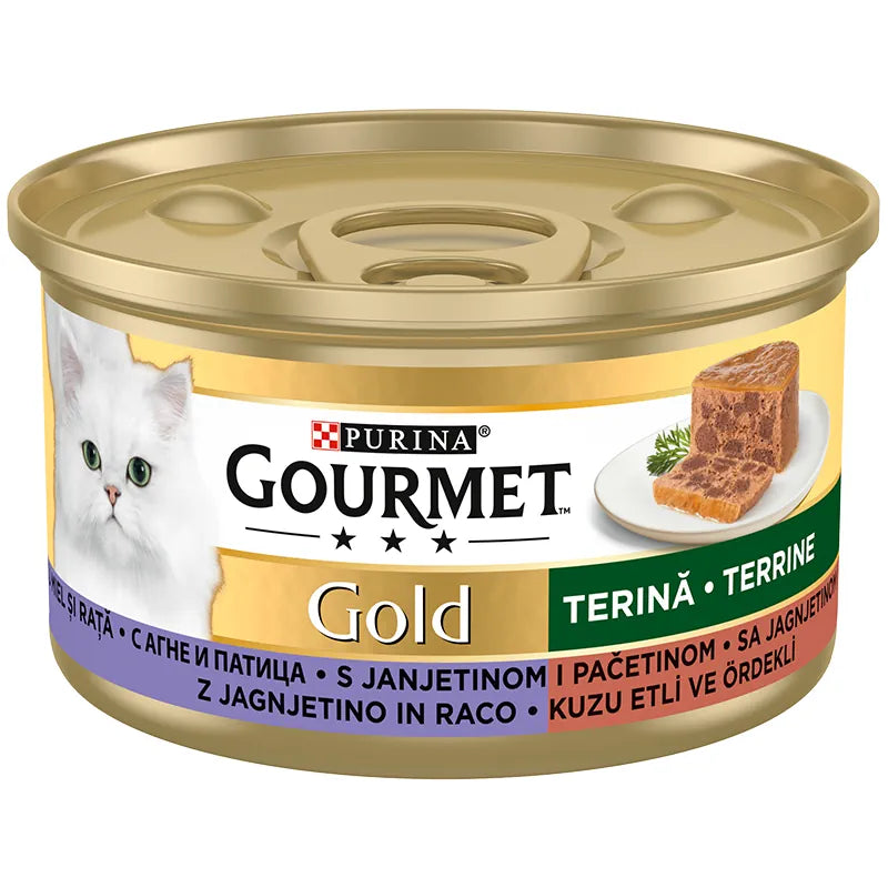 Purina Gourmet Gold Pate wih Lamb and Duck for cats 85g - Mickey's Pets Store