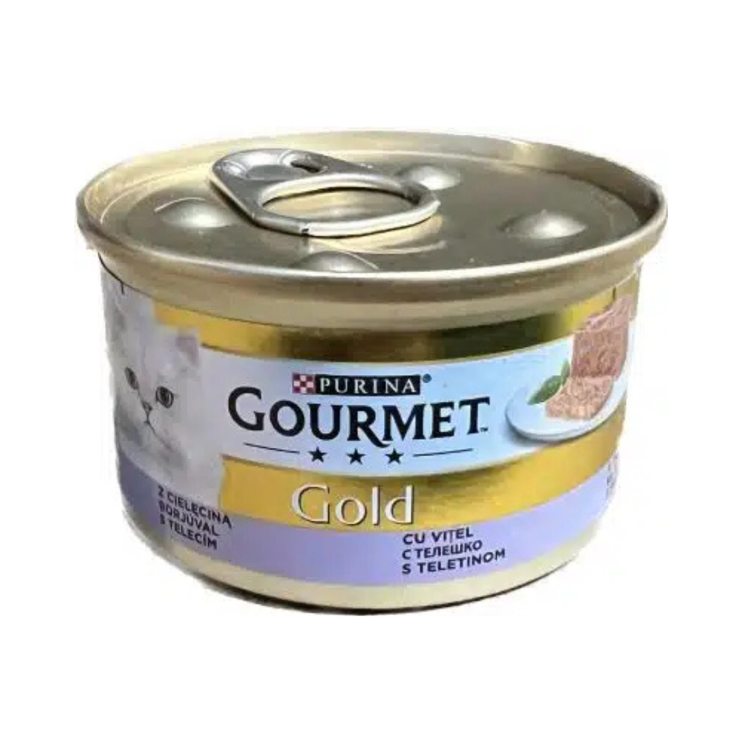 Purina Gourmet Gold Pate wih Veal for cats 85g - Mickey's Pets Store