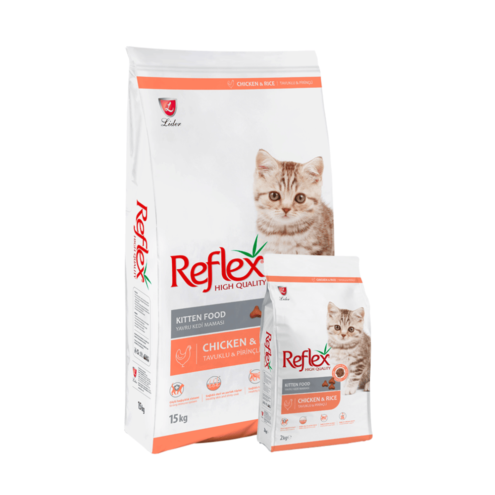 Reflex Dry Food with Chicken, Flaxseed, & Rice for Kittens (2kg/15kg) - Mickey's Pets Store