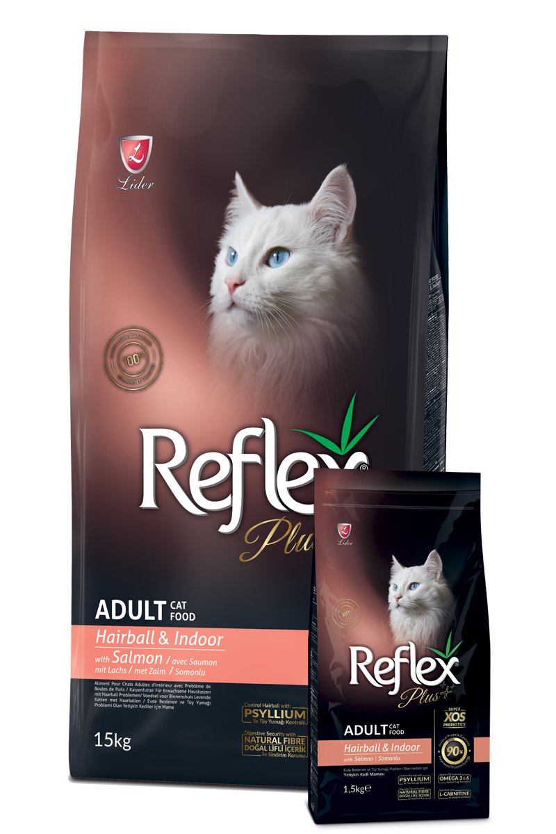 Reflex Plus Hairball Adult Cat Food with Salmon 1.5kg - Mickey's Pets Store
