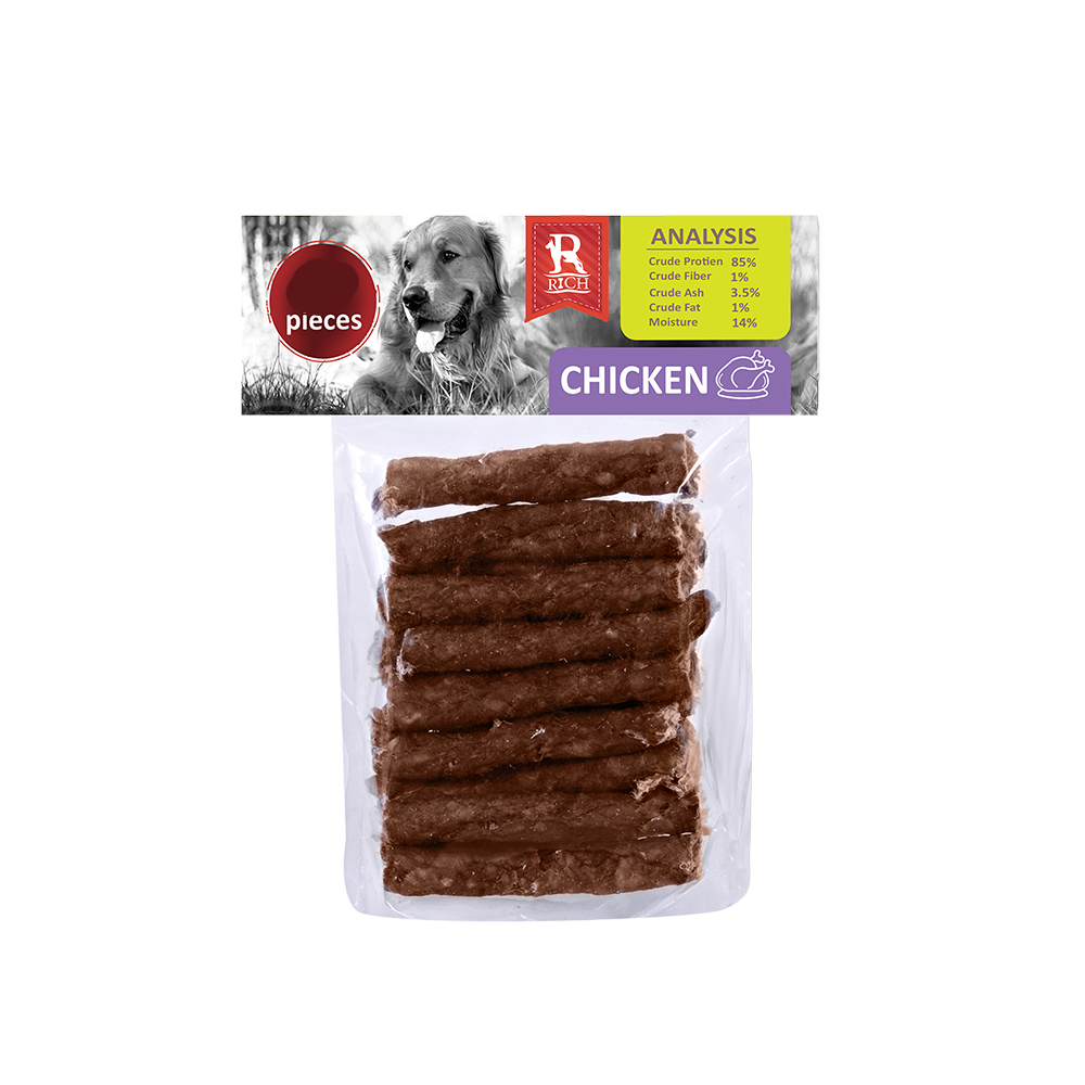 Rich Chicken Chew Bones for Dogs (8 pieces) - Mickey's Pets Store