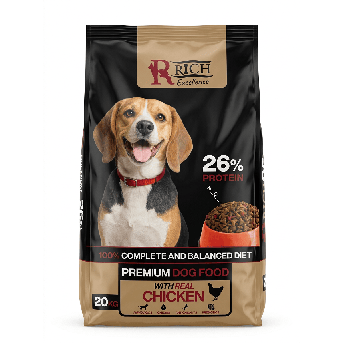 Rich Excellence Dogs Dry Food With Real Chicken 20kg - Mickey's Pets Store