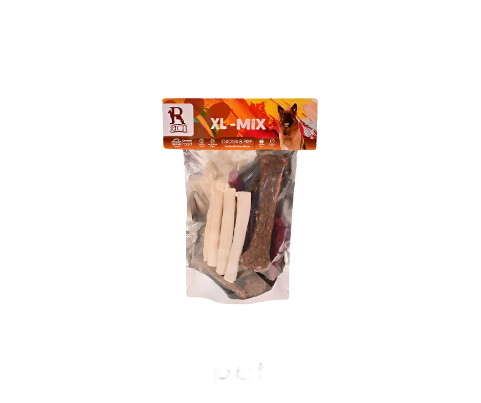 Rich XL-Mix Chew Bones for Dogs 400G - Mickey's Pets Store