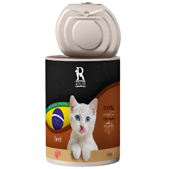 Rich wet Food for cats with beef 400G - Mickey's Pets Store