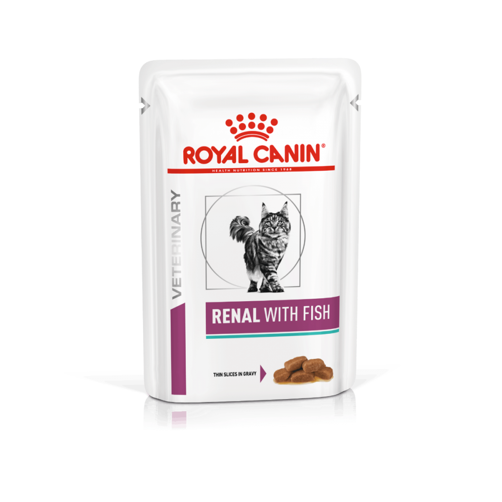 Royal Canin Wet Cat Food _Veterinary Diet Feline Renal with Fish (85gm / Pouch) - Mickey's Pets Store