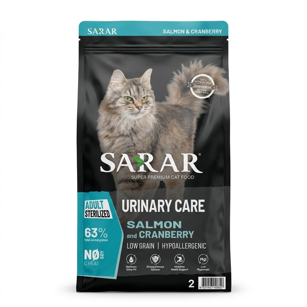 SARAR Urinary Care Cat Food - Salmon & Cranberry (2kg) - Mickey's Pets Store