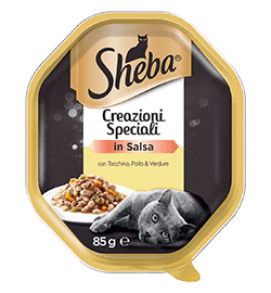 SHEBA SPECIAL SAUCE CREATIONS with Turkey, Chicken and Vegetables 85g - Mickey's Pets Store