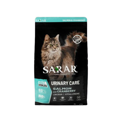 Sarar Hypoallergenic Urinary Care Dry Food with Salmon & Cranberry for Sterilized Adult Cats 2Kg - Mickey's Pets Store