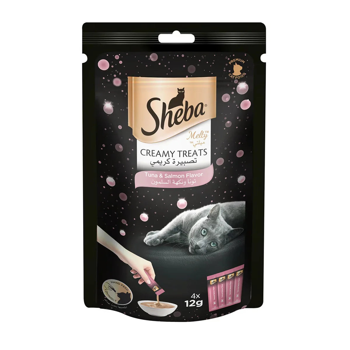Sheba Treats Melty Tuna & Salmon For cat 4 pcs 12 g - Mickey's Pets Store