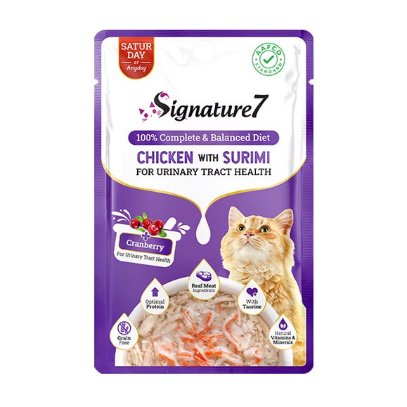 Signature 7 Chicken with Surimi with Cranberry For Urinary Tract Health (Saturday) 50g - Mickey's Pets Store
