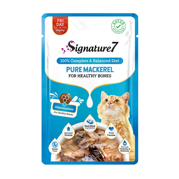 Signature 7 Pure Mackerel with Glucosamine For Healthy Bones (Friday) 50g - Mickey's Pets Store