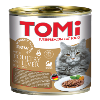 TOMi can for cats -poultry and liver 400g - Mickey's Pets Store