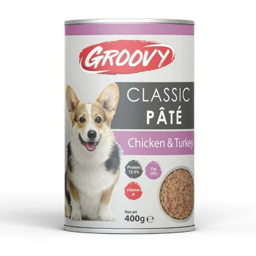 Groovy Classic Dog Pate Chicken and Turkey Can 400g - Mickey's Pets Store