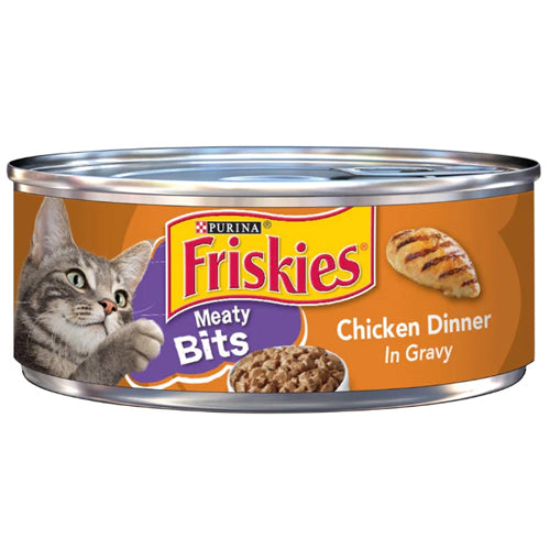 Purina Friskies Meaty Bits Chicken Dinner in Gravy Wet Cat Food 156g - Mickey's Pets Store