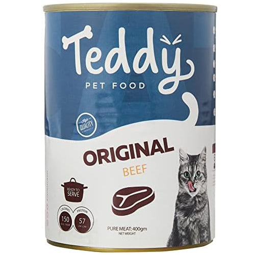 Teddy Original Beef Wet Cat Food 400g - Mickey's Pets Store