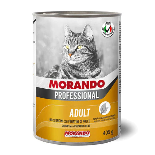 Morando Professional Cat Chunks with Chicken and Liver 405g - Mickey's Pets Store