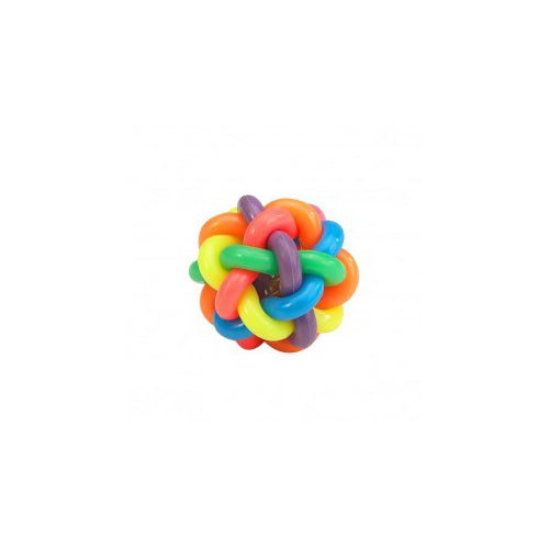 UE Rainbow Rubber Ball With Bell - Mickey's Pets Store