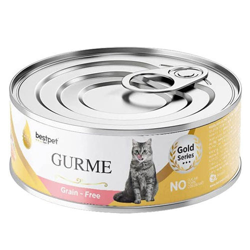 BestPet Gurme Grain Free Sterilized Cat Wet Food Can with Salmon 100g - Mickey's Pets Store