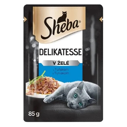 Sheba Delikatesse in Gelee with Tuna Cat Wet Food Pouch 85g - Mickey's Pets Store