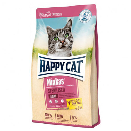 Happy Cat Minkas Sterilised Cat Food Poultry 1.5Kg - Mickey's Pets Store