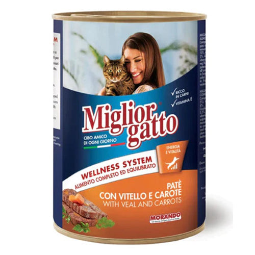 Miglior Gatto Cat Pate with Veal and Carrots 405g - Mickey's Pets Store