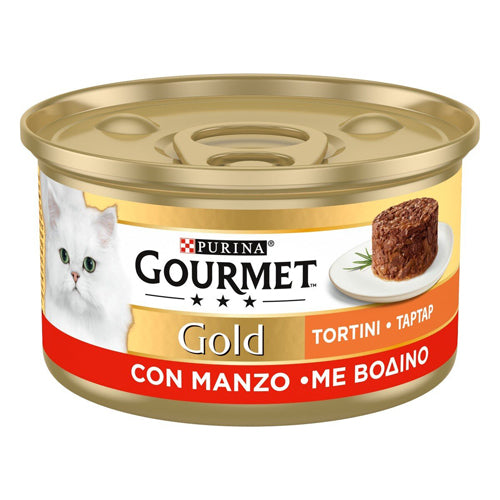 Purina Gourmet Gold Tortini Wet Cat Food with Beef 85g - Mickey's Pets Store