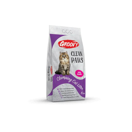 Groovy Clean Paws Bentonite Clumping Cat Litter 10L - Mickey's Pets Store