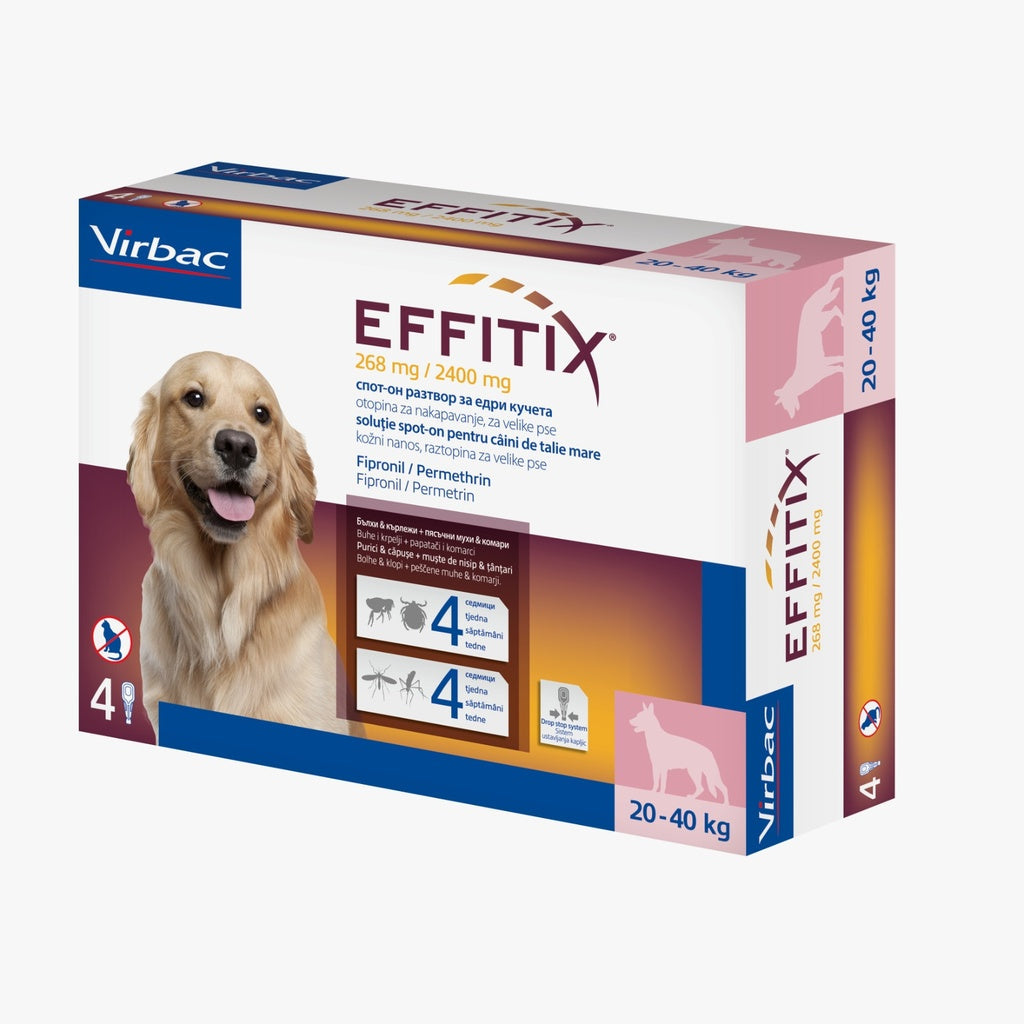 Virbac Effitix Large Dogs (20Kg - 40Kg) X 1 Pipette - Mickey's Pets Store