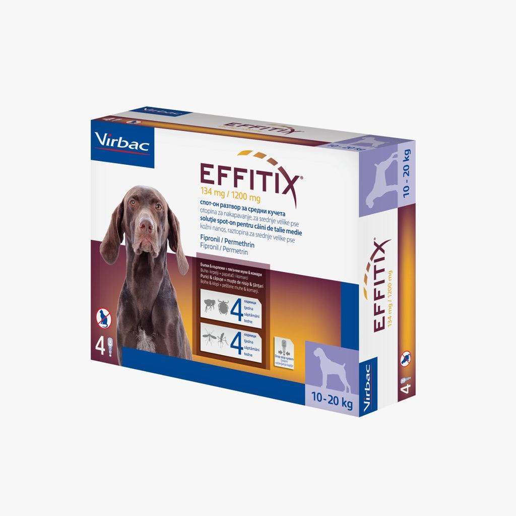 Virbac Effitix Medium Dogs (10Kg - 20Kg) X 1 Pipette - Mickey's Pets Store