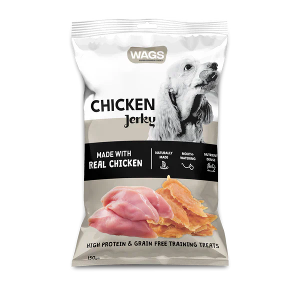Wags Chicken Jerky 150g - Mickey's Pets Store