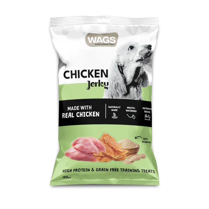 Wags Chicken Jerky with Sesame 150g - Mickey's Pets Store