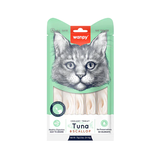 Wanpy Creamy Treat Tuna And Scallop flavor for Cats - Mickey's Pets Store