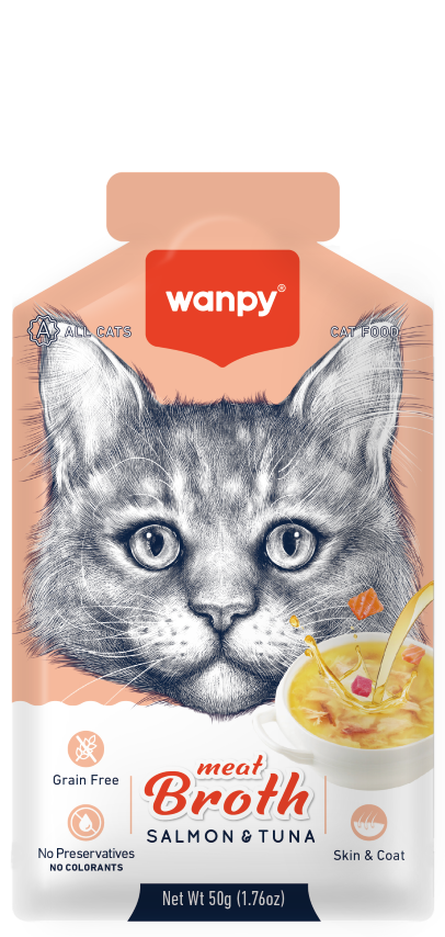 Wanpy Meat broth - Tuna & Salmon 50g - Mickey's Pets Store