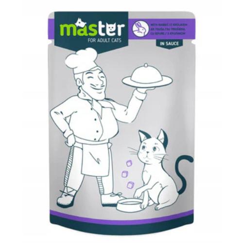 Master Wet Food with Rabbit in Sauce for Adult Cats 80g - Mickey's Pets Store