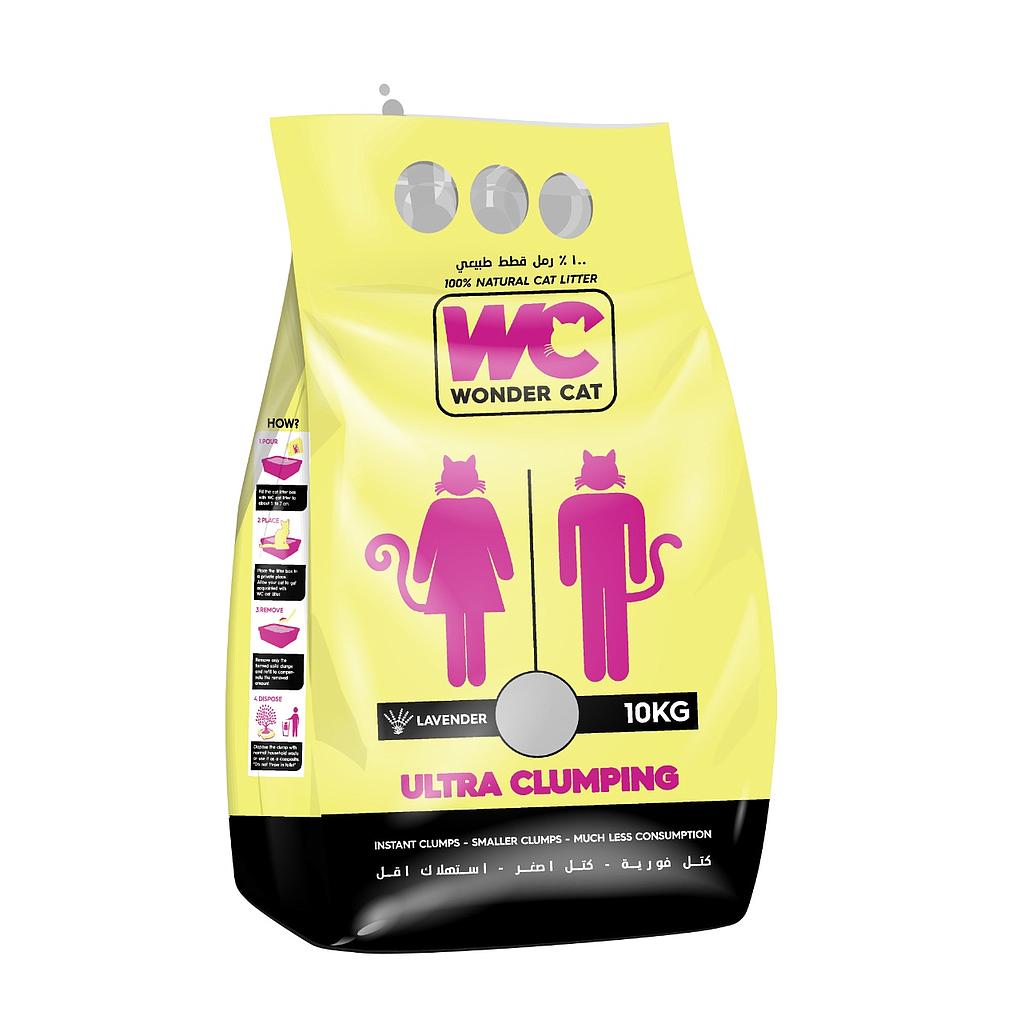 Wonder Cat Ultra Clumping Cat Litter Lavender Scent 10 Kg - Mickey's Pets Store