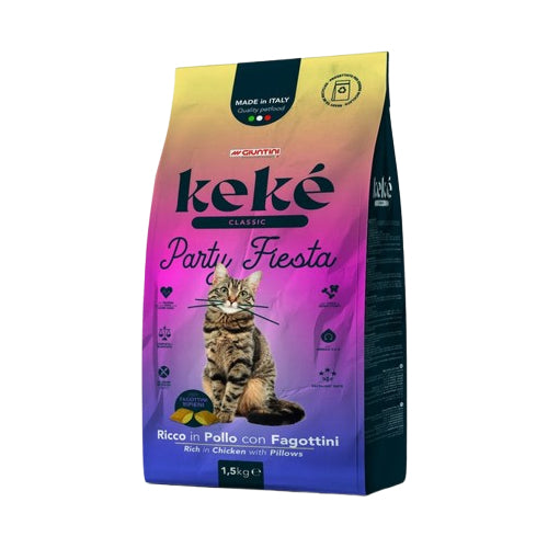 Keke Classic Party Fiesta Cat Dry Food 1.5Kg - Mickey's Pets Store