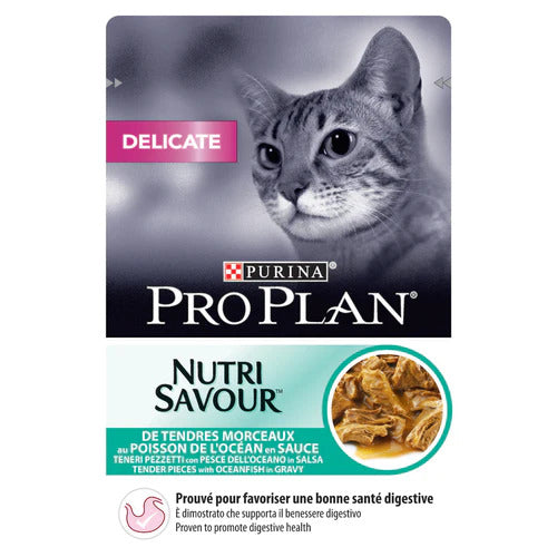 PURINA PRO PLAN Delicate Nutri Savour with Oceafish in Gravy 85g - Mickey's Pets Store