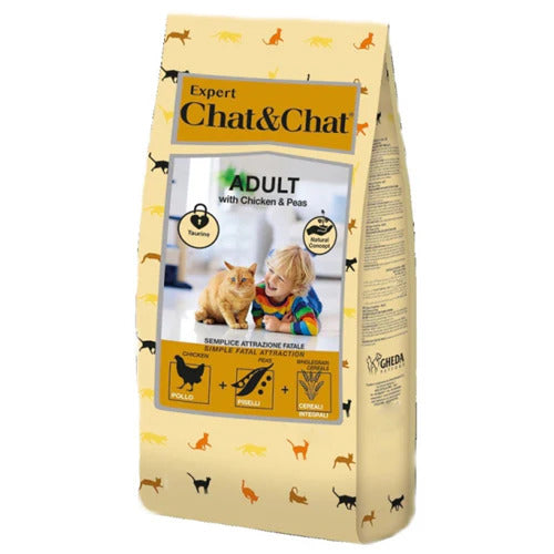 Expert Chat and Chat Adult Cat Dry Food with Chicken and Peas 2Kg - Mickey's Pets Store