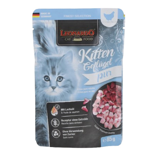 Leonardo Kitten with Poultry 85g - Mickey's Pets Store