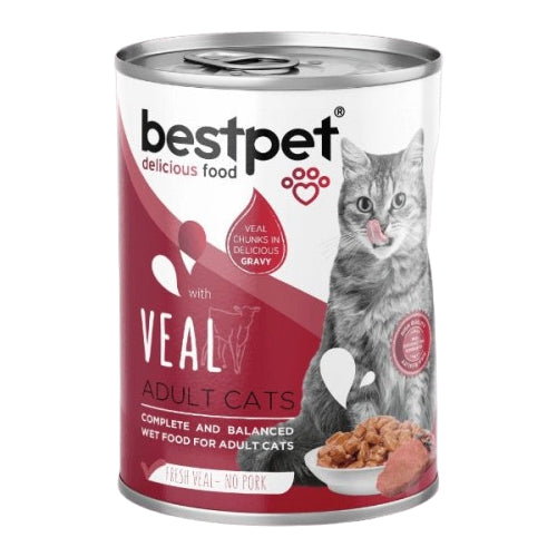 BestPet Delicious Food Cat Wet Food with Veal 400g - Mickey's Pets Store