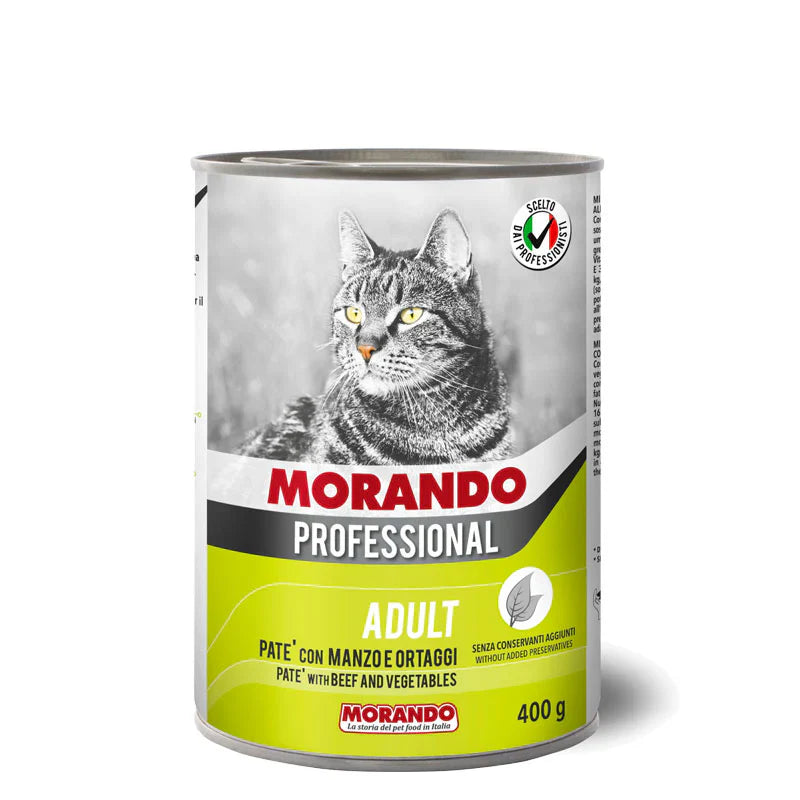 morando professional adult cat pate with beef & vegetabels 400gr - Mickey's Pets Store