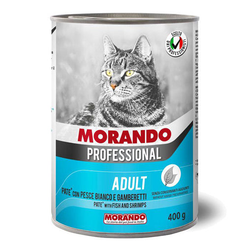 Morando Professional Cat Pate with Fish and Shrimps 400g - Mickey's Pets Store