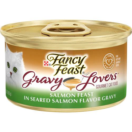 PURINA FANCY FEAST Gravy Lovers Salmon Feast in Seared Salmon Flavor Gravy Wet Cat Food 85g - Mickey's Pets Store