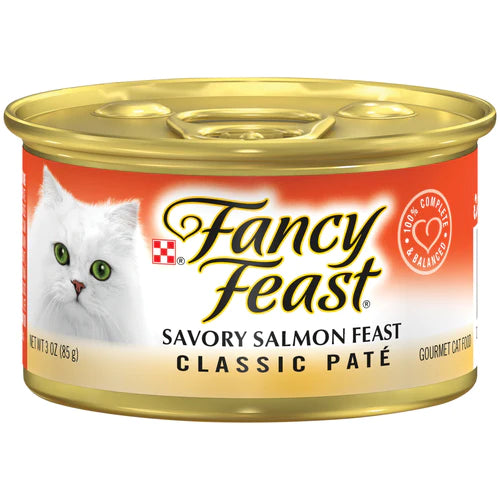 PURINA FANCY FEAST Classic Savory Salmon Wet Cat Food 85g - Mickey's Pets Store