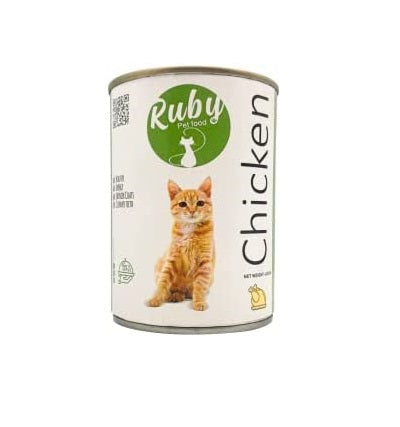 Ruby Can with Chicken Wet Cat Food 400g - Mickey's Pets Store