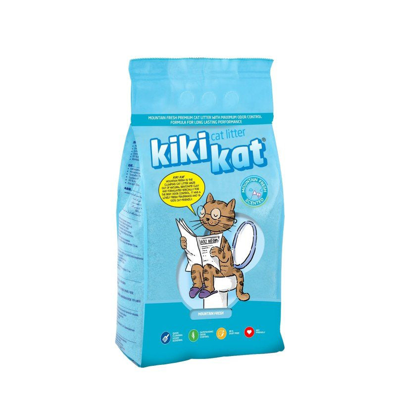 Kiki Kat Bentonite Clumping Cat Litter Mountain Fresh 5L - Mickey's Pets Store