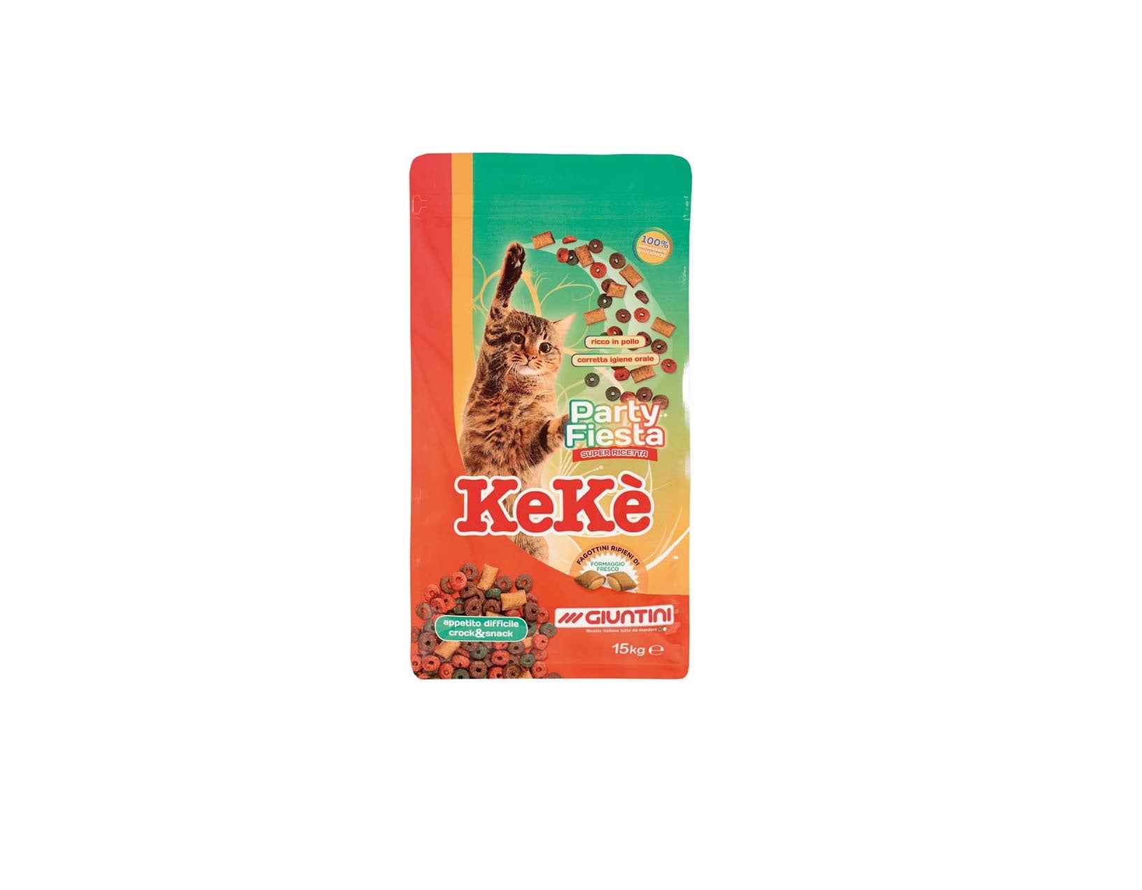 Keke Party Fiesta Crock and Snack Dry Cat Dry 15Kg - Mickey's Pets Store