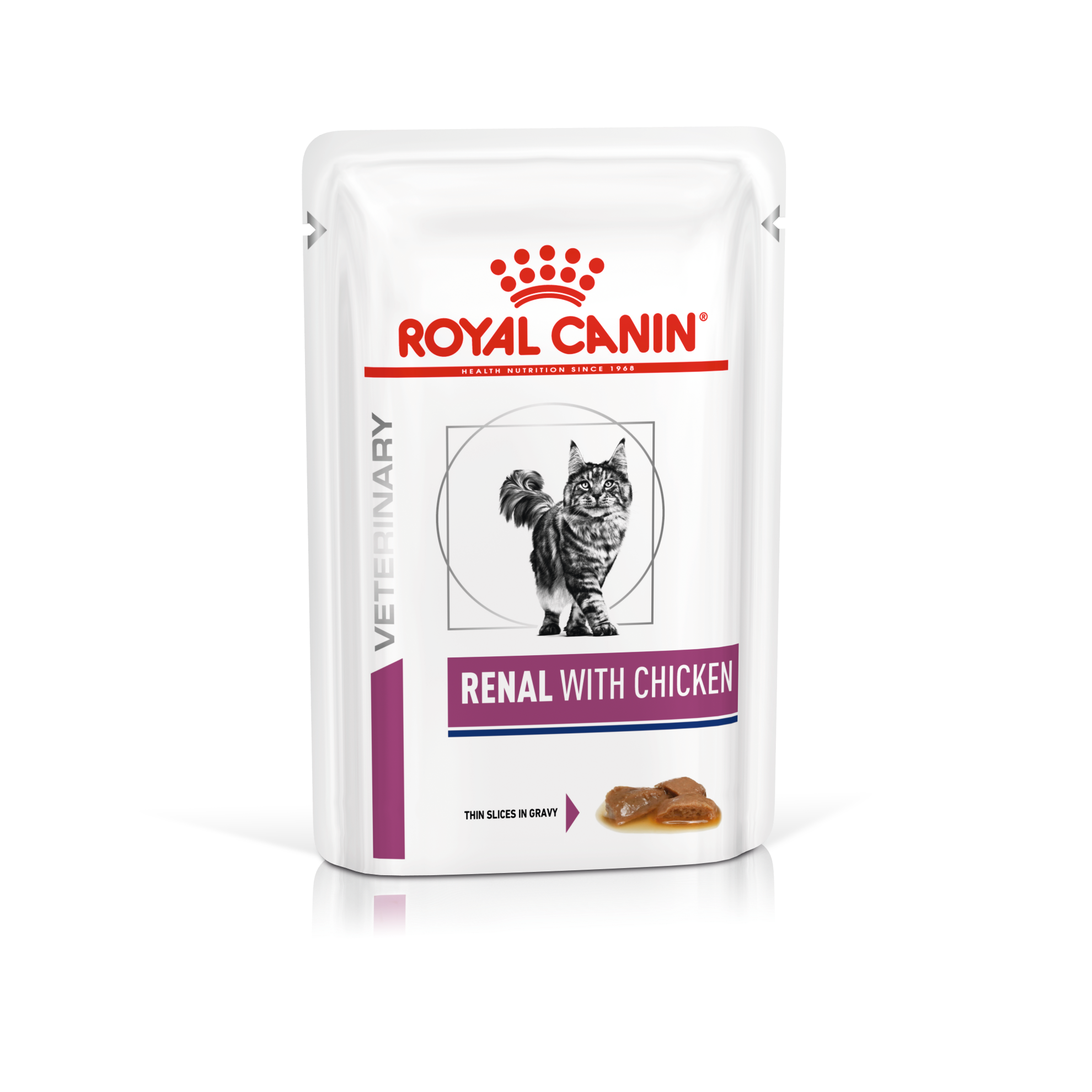 ROYAL CANIN kitten Renal with Chicken features thin slices in gravy (85gm\ Pouch) - Wet food for senior cats - Mickey's Pets Store